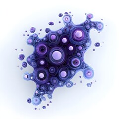 Abstract amoeba shape created with smooth gradients