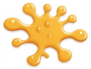Stylized amoeba simplified icon for educational visuals