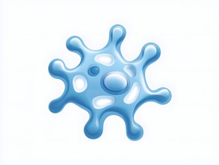 Stylized amoeba simplified icon for educational visuals