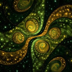 Abstract fractal amoeba organic swirls and curves