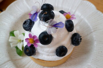 Fresh bake dessert delicious cakes in cafe