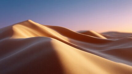 desert dunes background with sunset colors and soft shadows