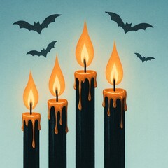 Halloween Poster with Elegant Candle Design