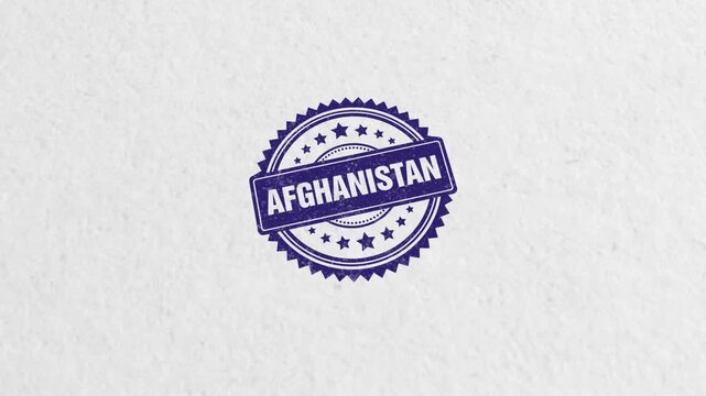 Afghanistan Golden Rubber Stamp