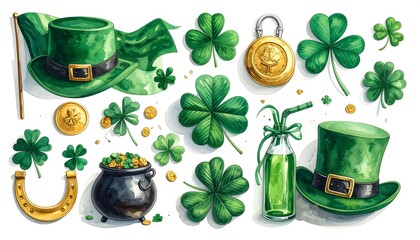 Vibrant St. Patricks Day Illustration Collection
