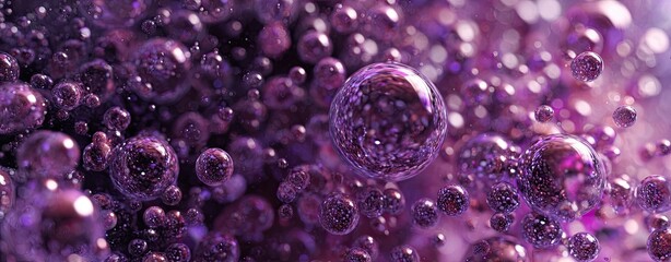 Close-up view of purple bubbles.