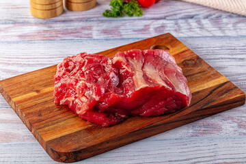 Raw beef cut uncooked fillet