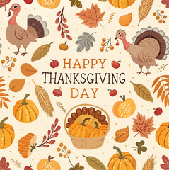 autumn seamless pattern,happy thanks giving seamless pattern,seamless pattern