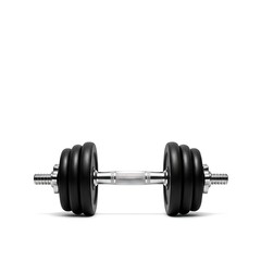 Fototapeta premium Weight Training Dumbbell Isolated on White Background