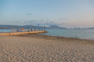 Idyllic beach of Gialova, Peloponnes, Greece