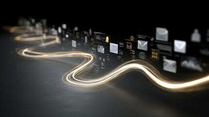 Data Stream - Visualizing Information Flow in a Digital Landscape.