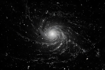 Fototapeta premium Beautiful Space with Concentric Circles and Stars, Cosmic Spiral, Deep Space Design with Stellar Energy