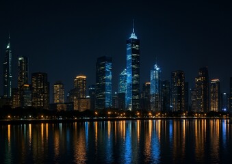 Fototapeta premium new york city at night