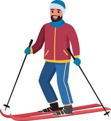 Obraz premium skier on a ski slope