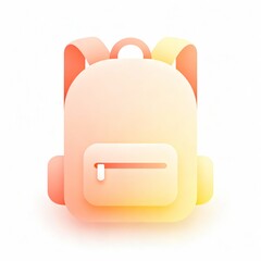 Travel Backpack Minimalist Vector Icon – Pastel Gradient Remote Work Gear
