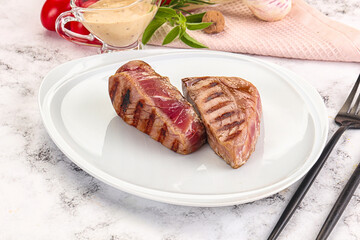 Delicous grilled tuna dish steak