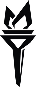 Symbolic torch icon representing knowledge power and illumination a strong visual emblem