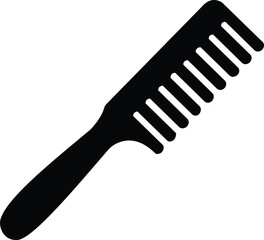 Comb Silhouette Vector Icon – Hair Brush Logo Design