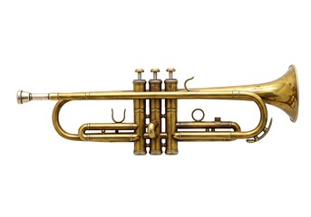 Antique brass trumpet