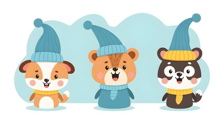 Obraz premium cute animals 