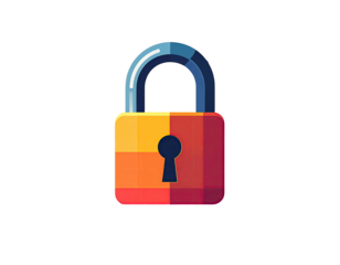 Colorful pixelated padlock icon (3)