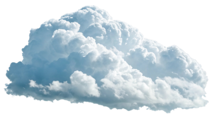 Fluffy white cloud isolated on transparent background