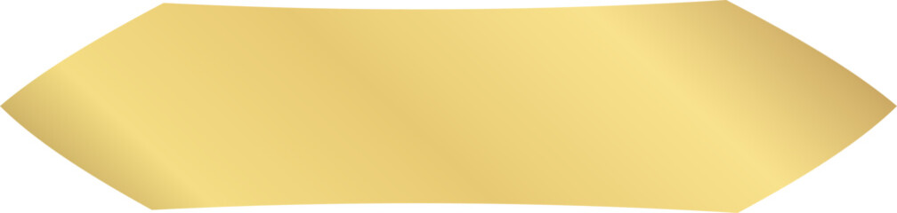Pointed Ribbon Gold Label Banner — Luxury Metallic Badge for Premium Promotion