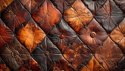 Obraz premium Ornate Leather Upholstery Design.