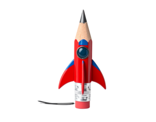 
Ultra-detailed 8K PNG of a 3D pencil transformed into a playful rocket, featuring glo 53711