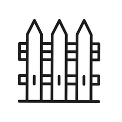 wooden fence isolated