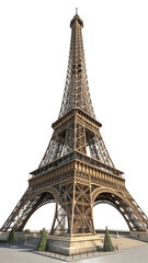 Fototapeta premium Eiffel Tower in Paris with intricate iron lattice structure