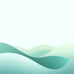 Minimalist abstract background with smooth green waves and soft gradients. Perfect for presentations, posters, templates, and modern digital designs.