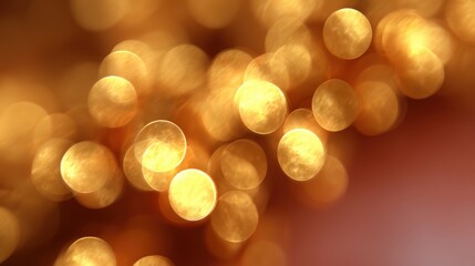 soft bokeh lights background with warm golden tones and circular highlights