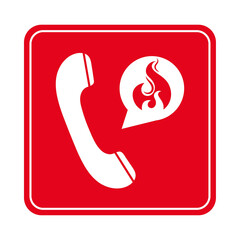 Fire-related emergency call. Fire emergency call. 