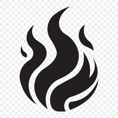  Fire flame icon. Burning symbol. Fireball sign. Energy illustration isolated.