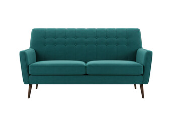 Isolated emerald green sofa for the living room furniture for interior design ideas