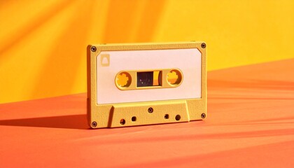 Obraz premium Retro cassette sensibility staying above the sunburst 