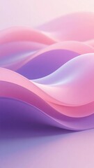 Abstract wavy forms in soft pastel colors with smooth gradients and flowing curves