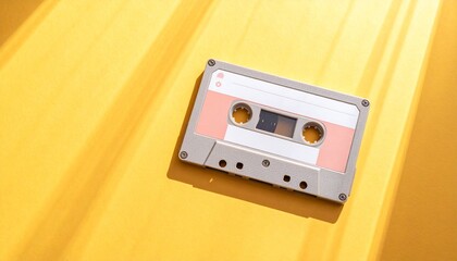 Fototapeta premium Retro cassette sensibility staying above the sunburst 