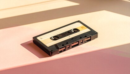 Obraz premium Retro cassette sensibility staying above the sunburst 