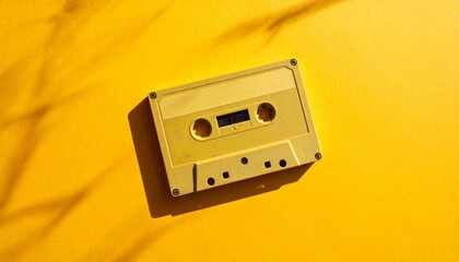 Fototapeta premium Retro cassette sensibility staying above the sunburst 