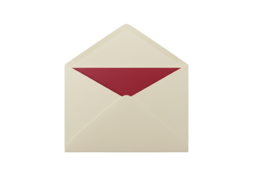 Isolated envelope invitation mockup for mailing message blank note newsletter card stationery