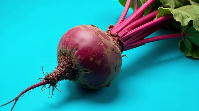 Vibrant beetroot abstract motion footage, dynamic zoom on electric cyan, perfect for modern backgrounds and creative projects, 4k stock video