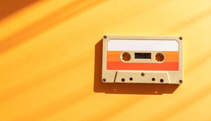 Obraz premium Retro cassette sensibility staying above the sunburst