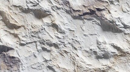 凹凸のある白い岩肌の質感。背景やテクスチャ素材に最適な岩壁のクローズアップ。