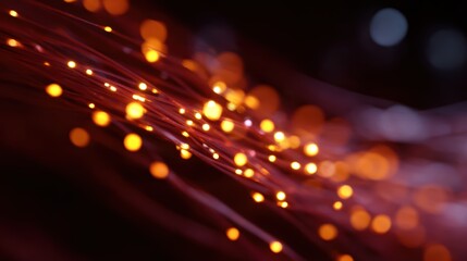 abstract glowing particles background with dynamic bokeh effects