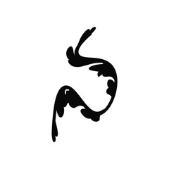 Silhouette of flying birds on white background. Inspirational body flash