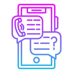 Fototapeta premium Mobile chat Icon