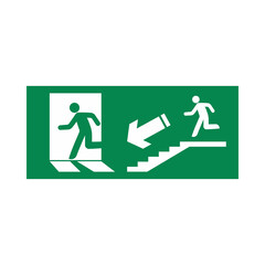 Safety Sign for an Emergency Exit. Fire exit. Fire emergency exit 