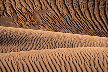 Intricate and beautiful patterns of windsculpted sand dunes in nature
